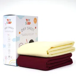 TIDY SLEEP Maroon 2 Pieces Cotton Waterproof & Breathable Mattress Protectors-image-97