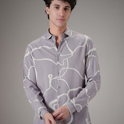 Banana Club Men Classic Slim Fit Opaque Printed Casual Shirt-image-92