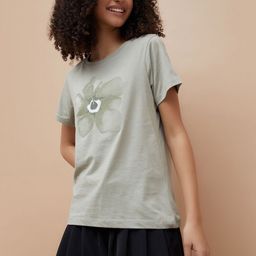 Ginger by Lifestyle Floral Printed Round Neck Cotton T-Shirt-image-95