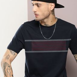 Kook N Keech Men Striped Pure Cotton T-shirt-image-100
