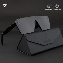 Voyage Black Wayfarer Polarised and UV Protected Lens Unisex Sunglasses-image-98