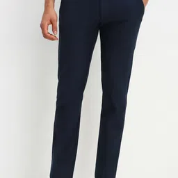 Allen Solly Men Solid Mid-Rise Cotton Regular Fit Trousers-image-36