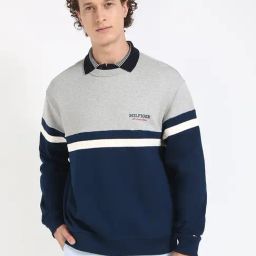 TOMMY HILFIGER Grey Cotton Relaxed fit Sweatshirt-image-88