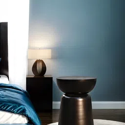 Qdore Home Black Metal Round Bedside Table-picture-45