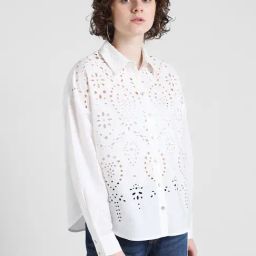 Only White Cotton Self Design Shirt-picture-36