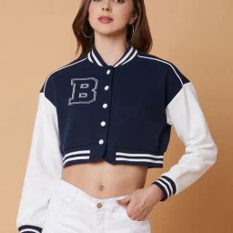 SHOWOFF Navy Graphic Print Jacket-image-63