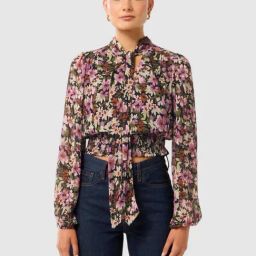Forever New Gloria Shirred Printed Blouse-picture-36