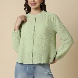 Allen Solly Green Cotton Regular Fit Shirt-image-98