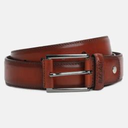 BAGATT Parma Brown Leather Solid Waist Belt-image-109