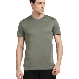 Adidas AERO 3S Olive Slim Fit T-Shirt-image-32