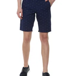 Louis Philippe Navy Printed Shorts-picture-10