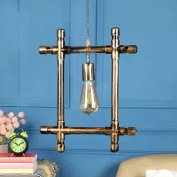 DecorativeRay Gold PVC Pipe Ceiling Light - Set of 1-image-50