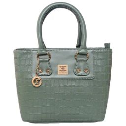 Esbeda Olive Green Textured Medium Handbag-19