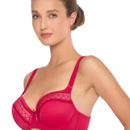 Triumph Red Geometric Print Padded Bra-picture-44