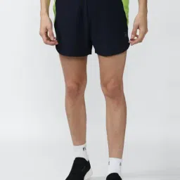 Van Heusen Navy Regular Fit Printed Shorts-40