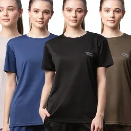 Vimal Jonney Multicolor Logo Print T-Shirt (Pack of 4)-image-22