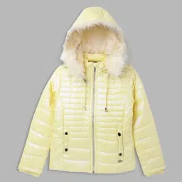 Elle Kids Yellow Quilted Full Sleeves Jacket-image-47