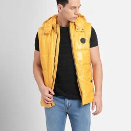 Jack & Jones Yellow Regular Fit Hooded Jacket-image-97