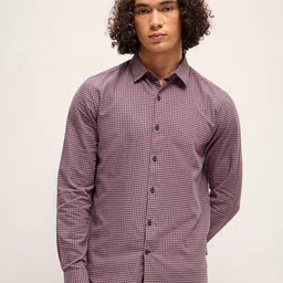 THE BEAR HOUSE Men Checked Slim Fit Cotton Casual Shirt-image-74
