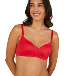 Triumph Red Non-Wired Full Coverage T-Shirt Bra-picture-27