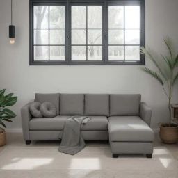 Trevi Ethos Fabric RHS 6 Seater Sofa (Grey)-image-99