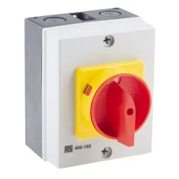 RS PRO 3P Pole DIN Rail Isolator Switch 40 A 15 kW, 466188-97