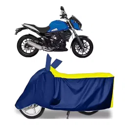 Auto Pearl Two Wheeler Cover for Mahindra Mojo UT 300 - Yellow, Blue-image-33