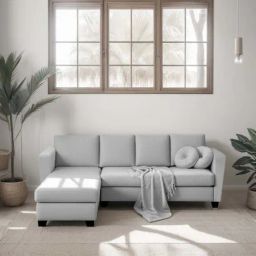 Trevi Ethos Velvet LHS 6 Seater Sofa (Grey)-image-44