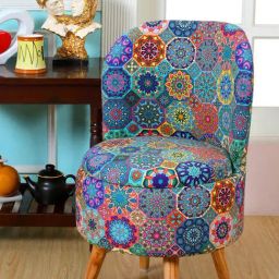 Shadowkart Healing Energy Wood Printed Chair-image-47