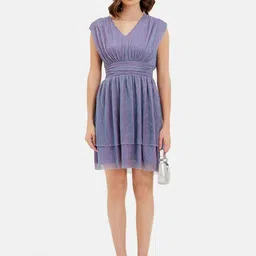 Kazo Satin Fit & Flare Dress-image-9