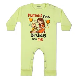 Arvesa Kids-Unisex Yellow Cotton Rompers-picture-46
