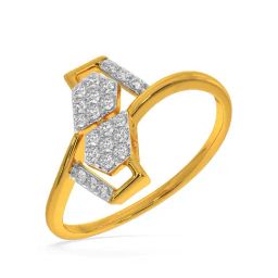 Kisna Diamond & Gold Jewellery Melody 14k (585) Diamond & Gold Ring For Women-image-62