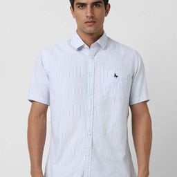Van Heusen Sport Men Slim Fit Vertical Striped Cotton Casual Shirt-image-6