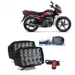 Cartronics 15  LED Fog Light With On/Off Switch for Hero MotoCorp Super Splendor(Set of 2 Pcs)-4