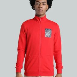 Puma For All Time Red Cotton Slim Fit Sports Jacket-60
