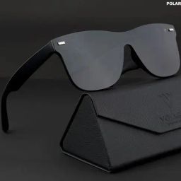 Voyage Black Wayfarer Polarised and UV Protected Lens Unisex Sunglasses-image-77