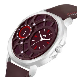 DOUBLERUN Men Dial & Leather Straps Analogue Multi Function Watch image 2