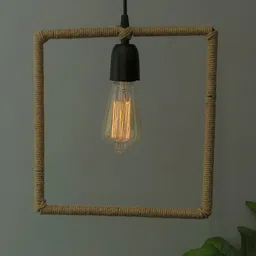 Homesake Beige Solid Hemp Rope Handcrafted Rope Light-image-63