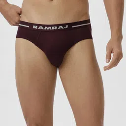 Ramraj Men Pack of 4 Solid 100% Soft Combed Fine Jersey Outer Elastic Briefs image 3