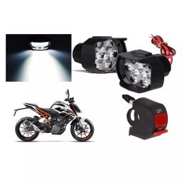 Cartronics 9 Led Shilon Fog Light White With On/Off Swich For KTM 125 Duke-41
