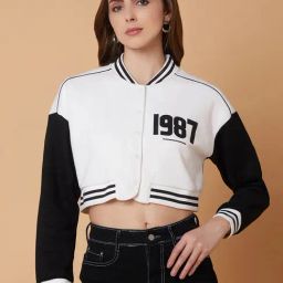 SHOWOFF White Graphic Print Jacket-image-54