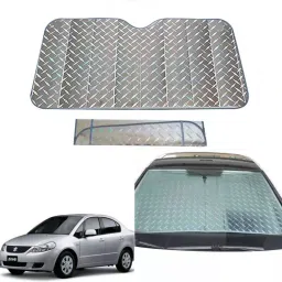 Auto Pearl F238 Dashboard Sun Shade Cover with Suction Cup for Maruti Suzuki SX4 (Grey)-46