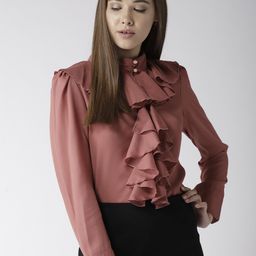 La Zoire Rose Shirt Style Top-image-12
