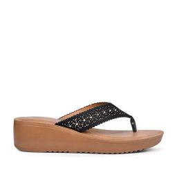 Bata Women's Black Casual Sandals-image-80
