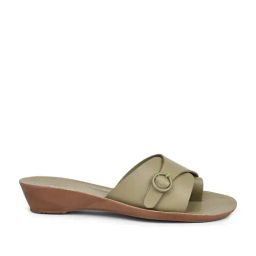 Bata Women's Green Toe Ring Sandals-image-89