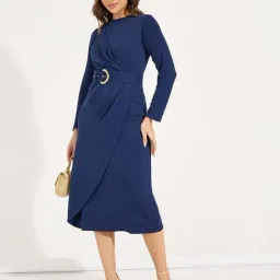 Styli Navy A-Line Dress-picture-10