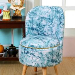 Shadowkart Seagreen Wood Printed Chair-image-3