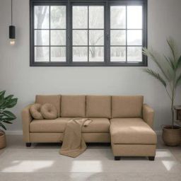 Trevi Ethos Fabric RHS 6 Seater Sofa (Neutral Beige)-image-91