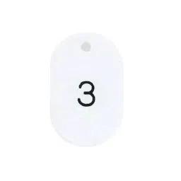 AS ONE Number Tag Large 41×60mm Numbered 80×115×175mm Styrene & PMMA Acrylic White, 8-6657-17(50pcs)-44