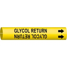 BRADY Pipe Marker Glycol Return Yellow & Black for 4 to 6 inch Outer Diameter Pipe, 5LDZ1-image-63